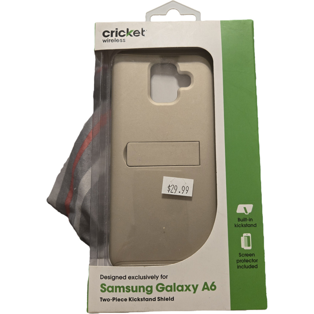 Cricket wireless Samsung galaxy A6 phone case with kickstand